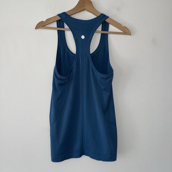 Lululemon Tank Top Swiftly Tech Racerback Women’s Size 6 Blue Sporty Gym Workout - Picture 3 of 9